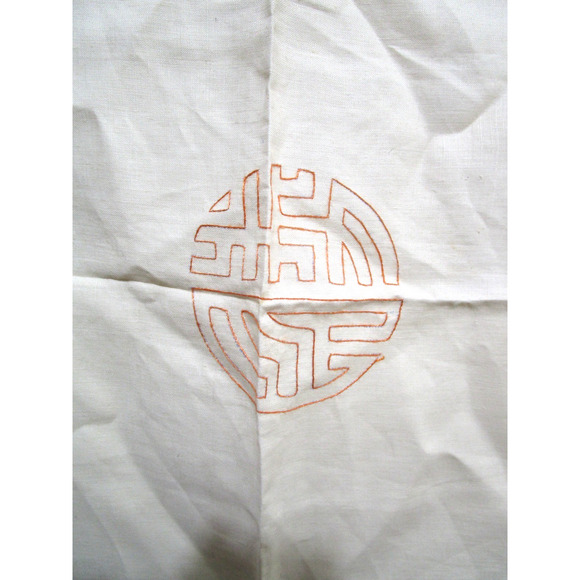 VTG George B Tan Hand Embroidered Playing Card Table Cloth Cover 33" x 33" - Picture 10 of 14